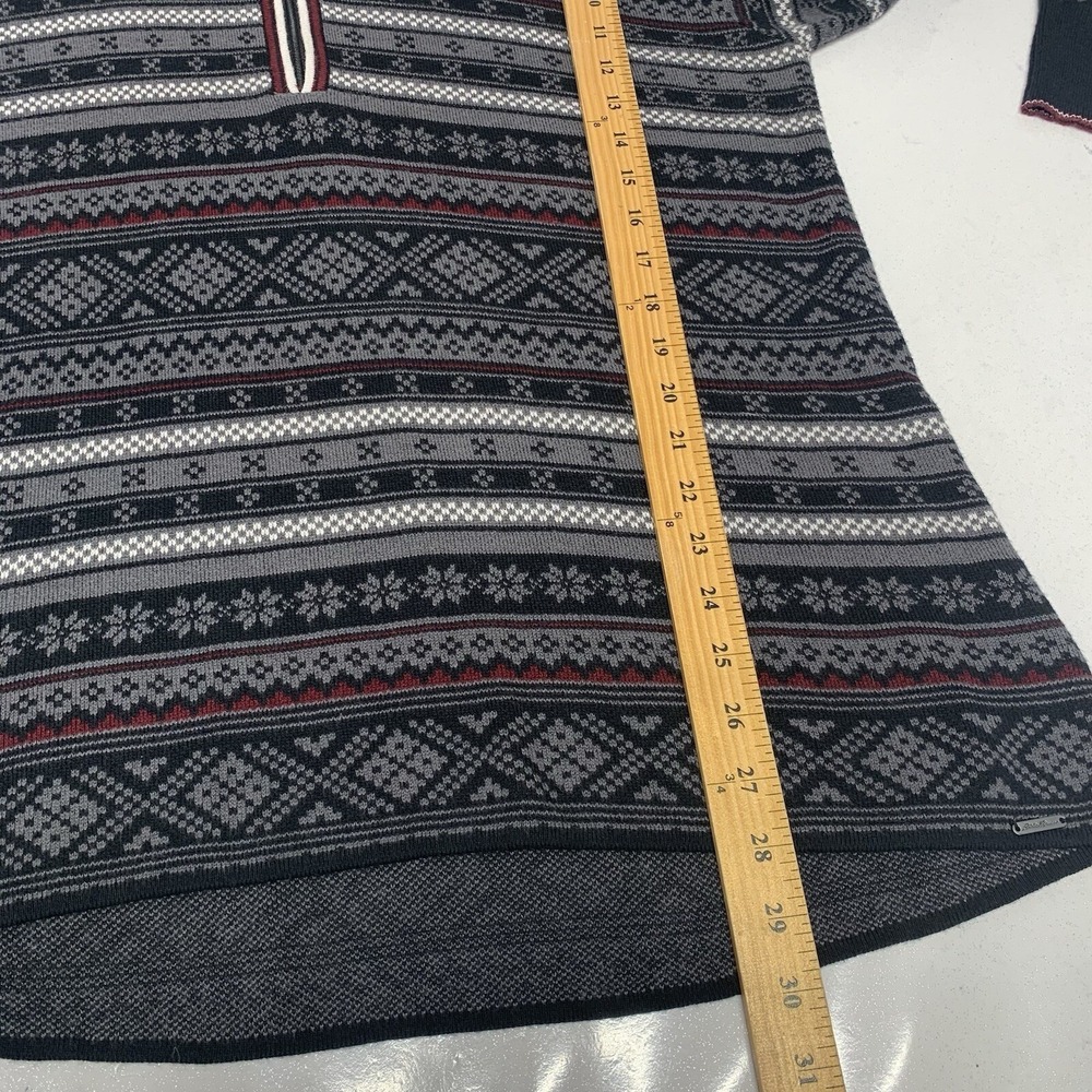 Eddie Bauer Fair Isle 1/4 Zip Sweater Men XL Cotton Blend Casual Preppy Travel - Picture 8 of 10